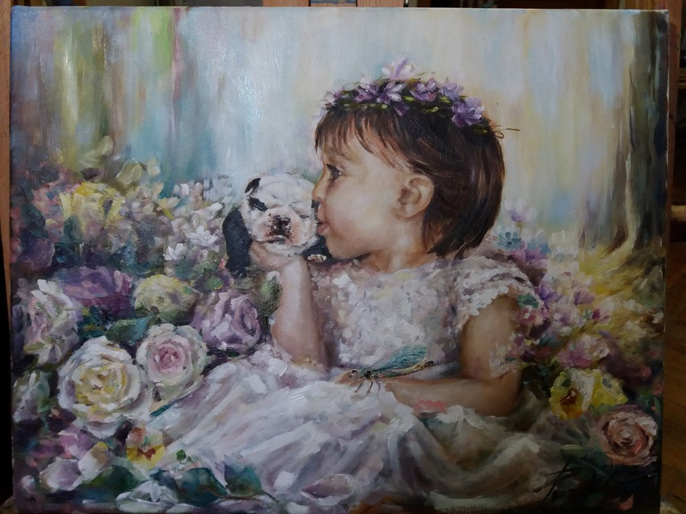 Живопись маслом .серия" Сказки"