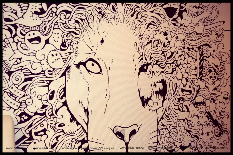 Графика в кафе(ручная роспись)