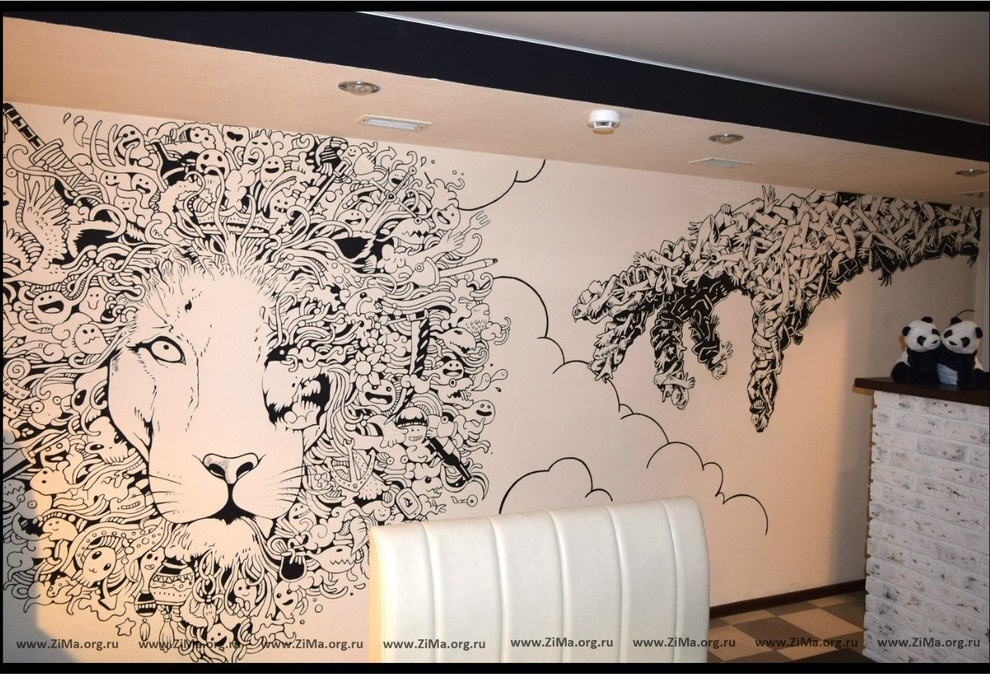 Обложка проекта: Графика в кафе(ручная роспись)