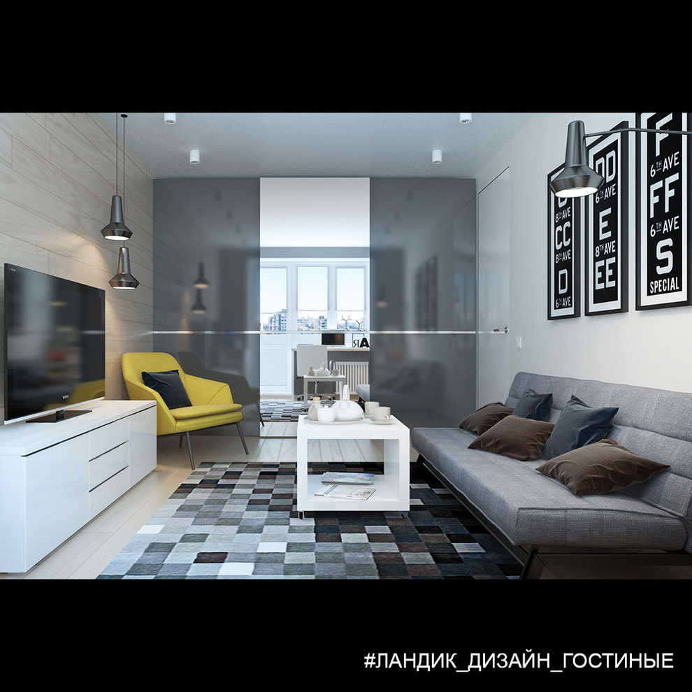 Однокомнатная квартира в современном стиле, вариант 2