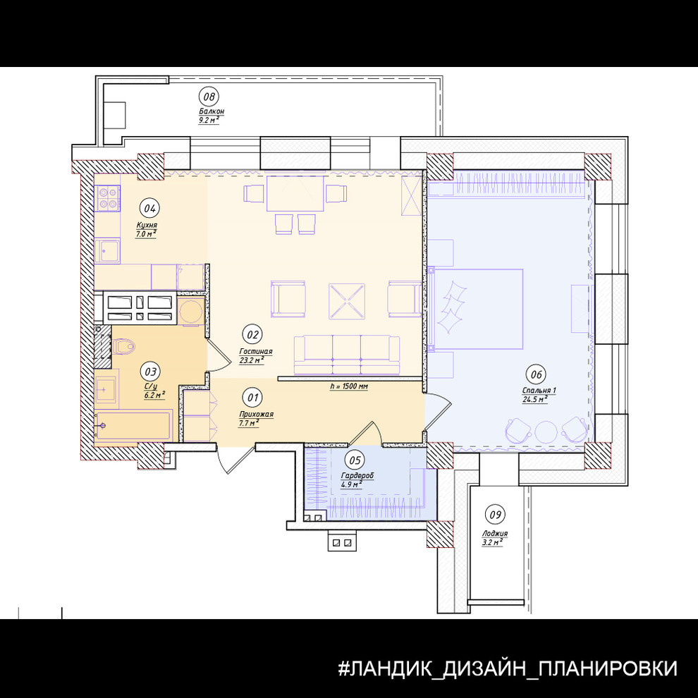 Агрессивный дизайн квартиры для уверенного в себе мужчины
