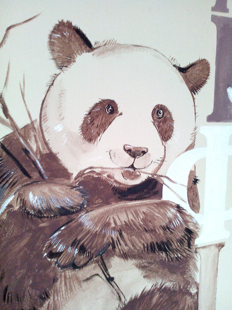 Оформление стен частного детского дошкольного центра "Любимый Зая"