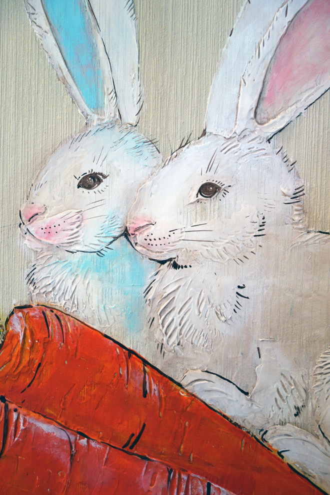 Оформление стен частного детского дошкольного центра "Любимый Зая"