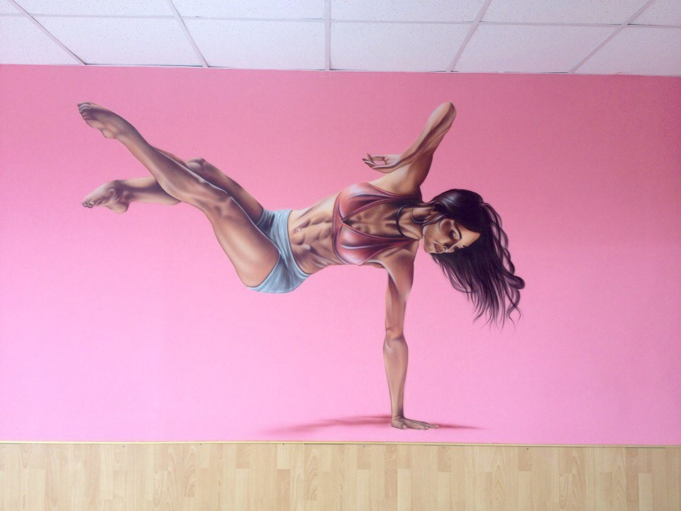 Роспись фитнес клуба "Аурум"