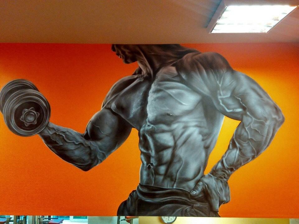 Роспись фитнес клуба "Аурум"