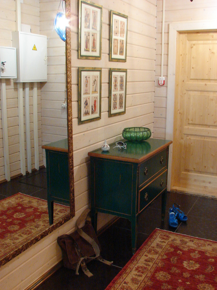 Дом из клееного бруса в стиле шебби-шик