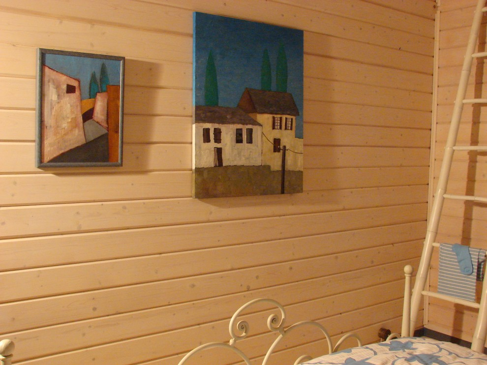 Дом из клееного бруса в стиле шебби-шик