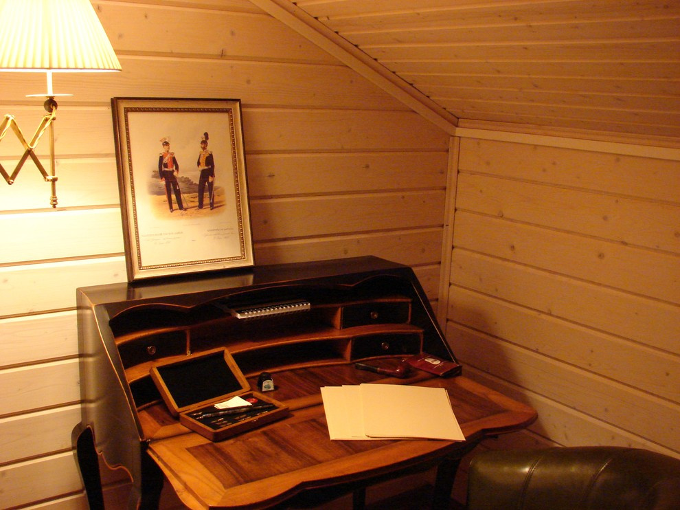 Дом из клееного бруса в стиле шебби-шик