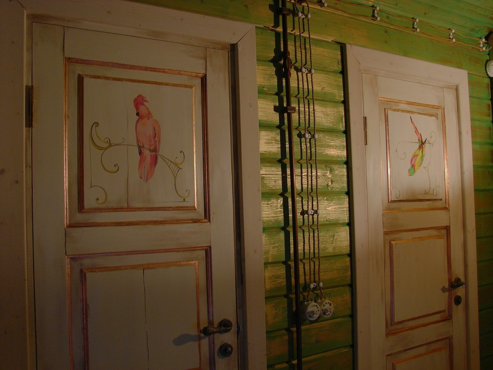 Дом из клееного бруса в стиле шебби-шик