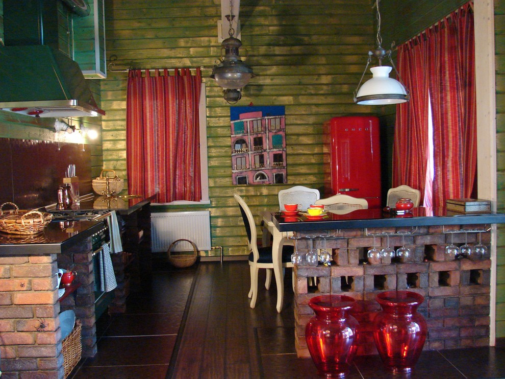 Дом из клееного бруса в стиле шебби-шик