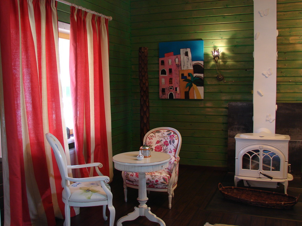 Дом из клееного бруса в стиле шебби-шик