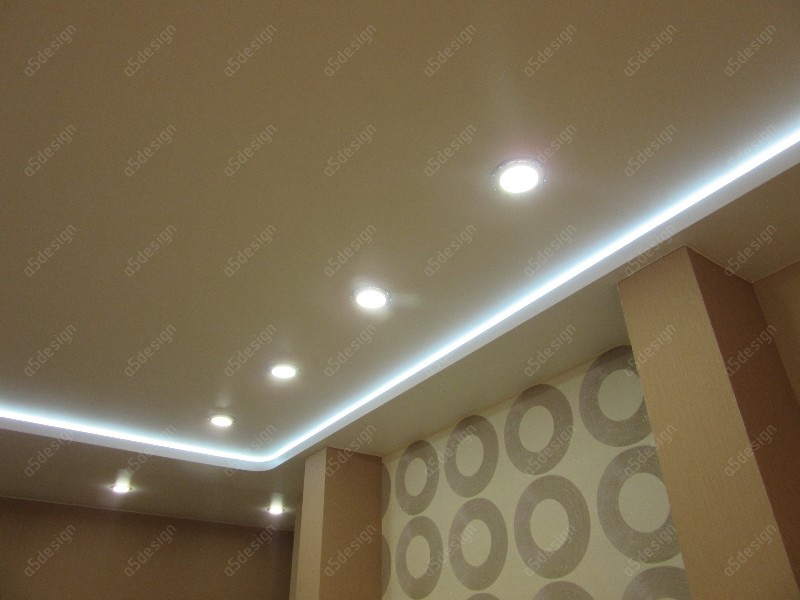 Ниширование натяжным потолком