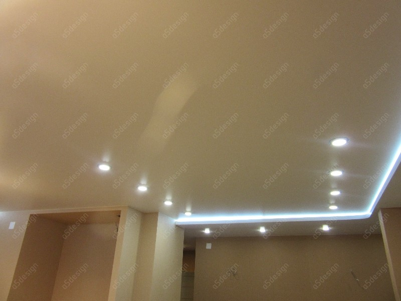 Ниширование натяжным потолком