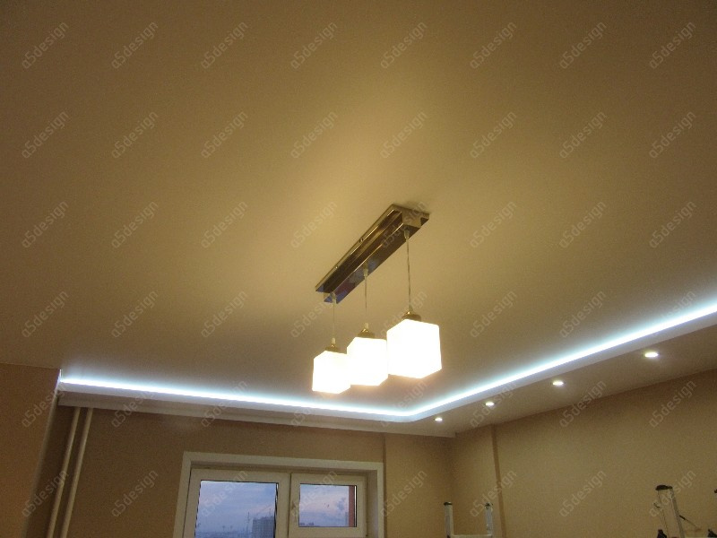 Ниширование натяжным потолком