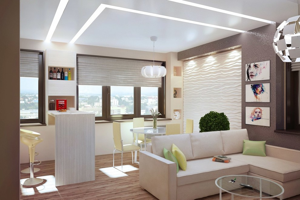 Световые полосы, дизайнерские потолки