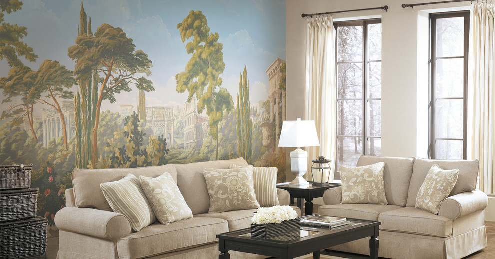 Фрески, пано, фотообои в интерьере!