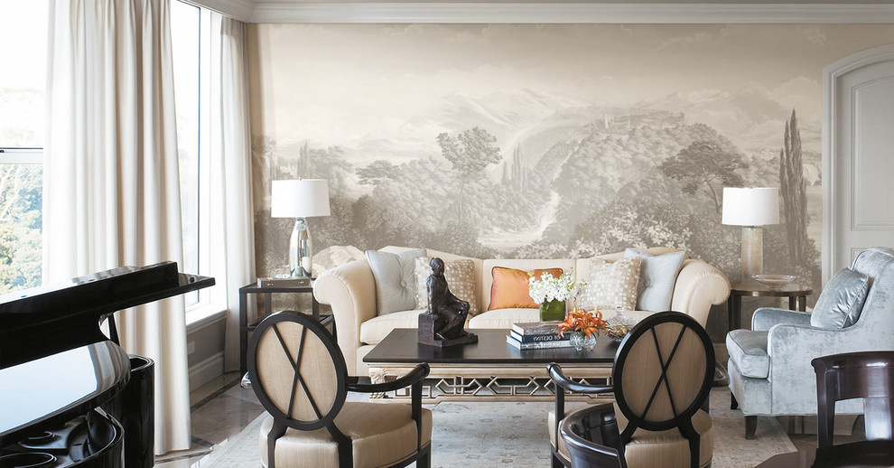 Фрески, пано, фотообои в интерьере!