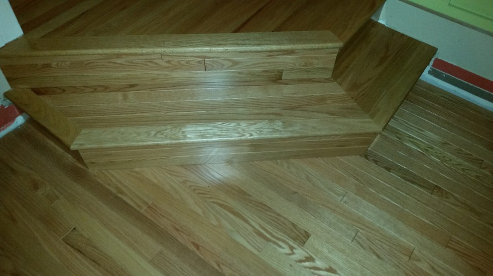 Install 2 1/4 prefinish red oak