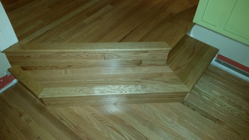 Install 2 1/4 prefinish red oak
