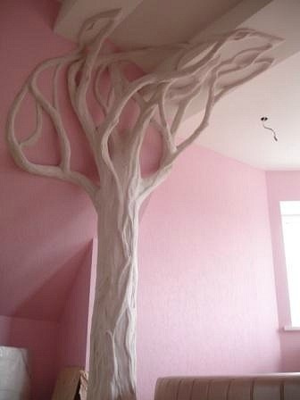 Обложка проекта: декорирование балки в спальне