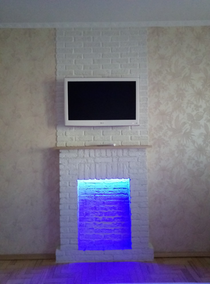 Светодиодная подстветка декоративного камина