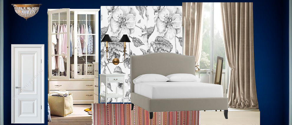 Коллаж оформления спальни