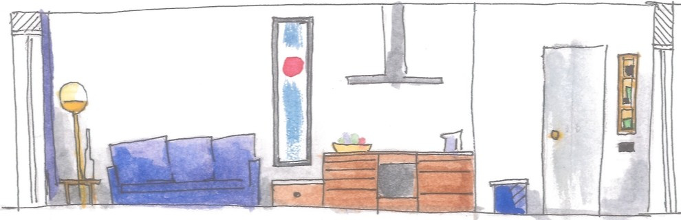 Эскиз гостиной