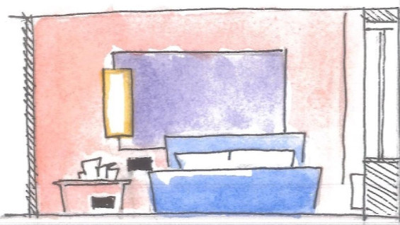 Эскиз спальни