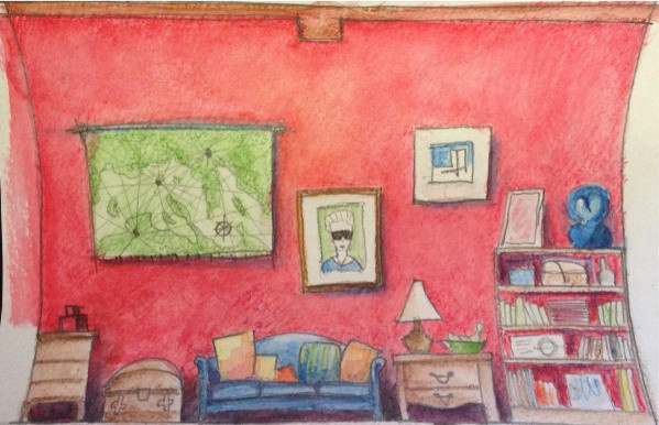 Эскиз комнаты путешественницы