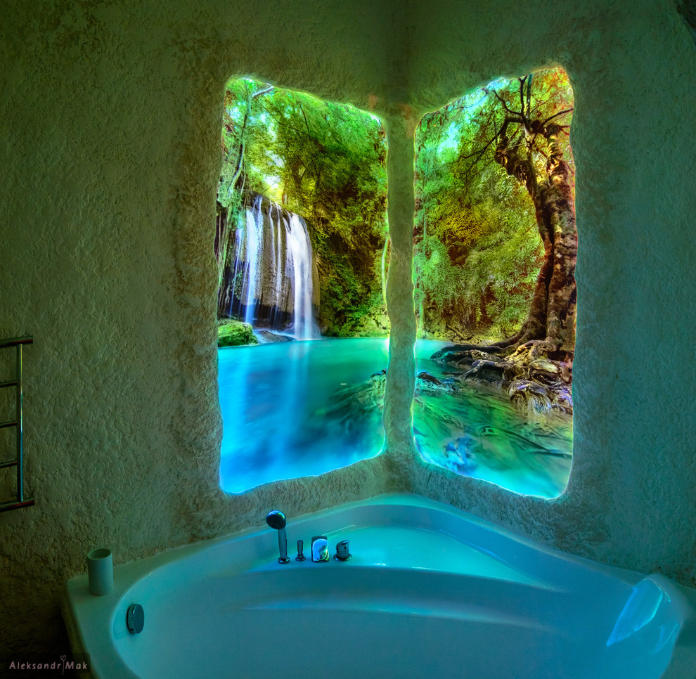 Обложка проекта: фотопанель Playglow в ванной комнате