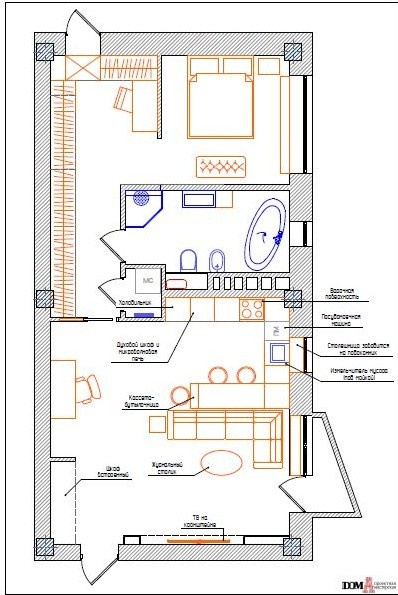 Квартира в Театральном квартале, 63 м2