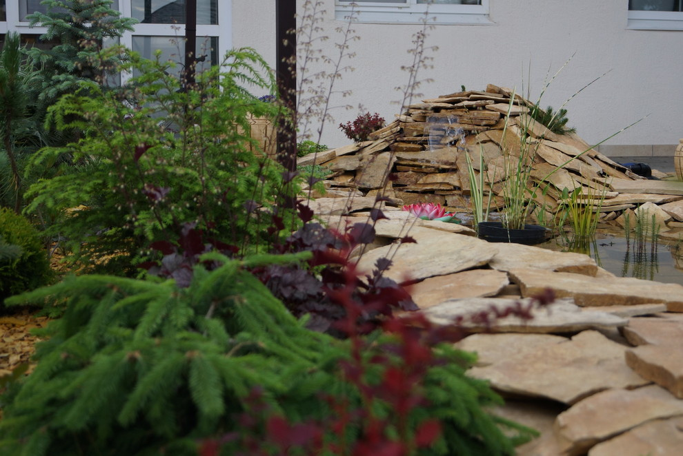 Садовый пруд в африканском стиле