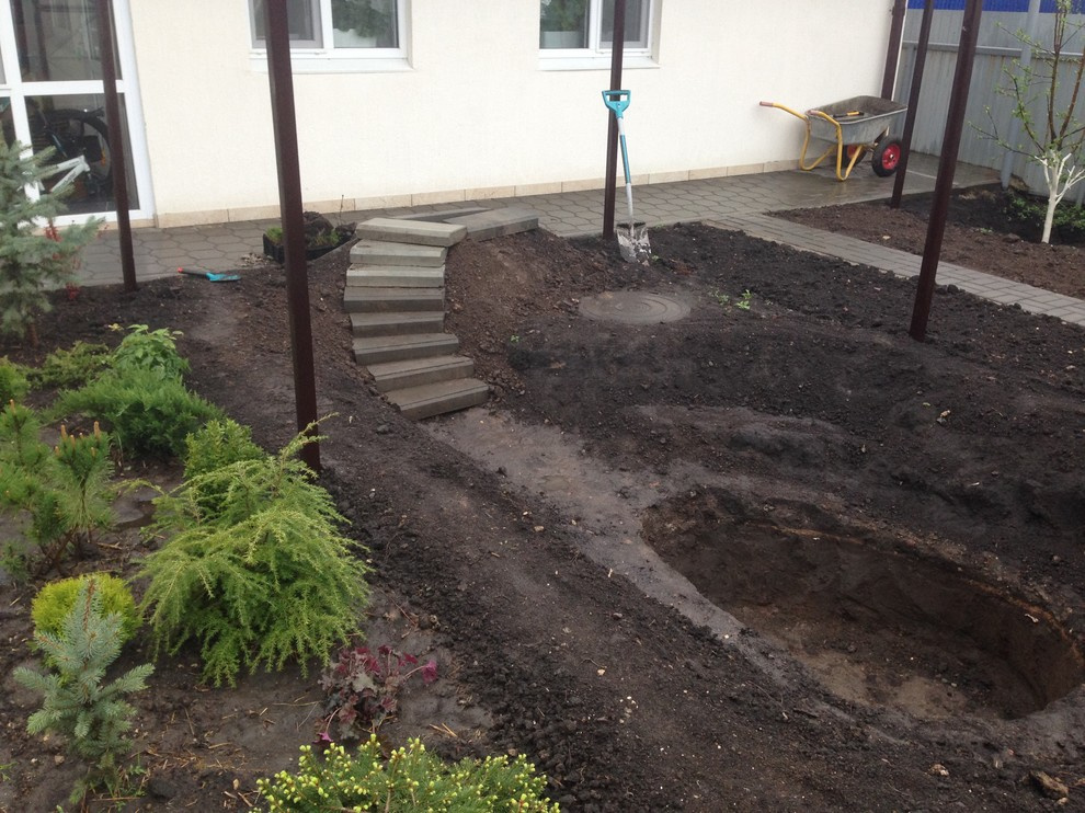 Садовый пруд в африканском стиле