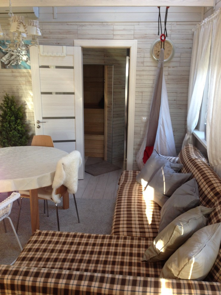 Гостевой дом с сауной "White/grey/wood"