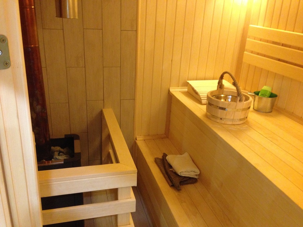 Гостевой дом с сауной "White/grey/wood"