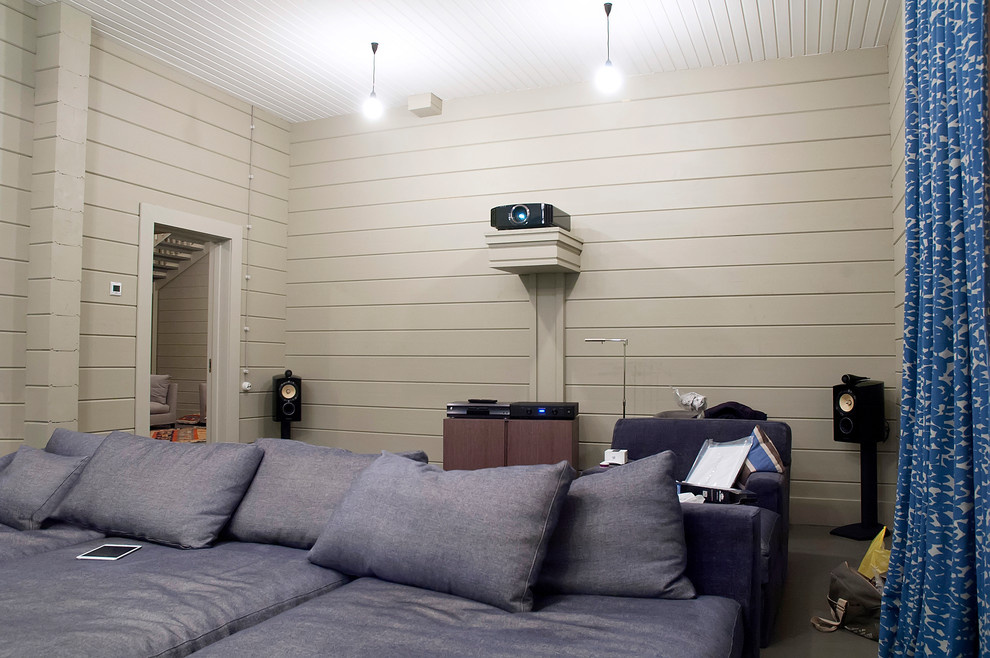 Кинозал в коттедже "Красная поляна" 45 м2.