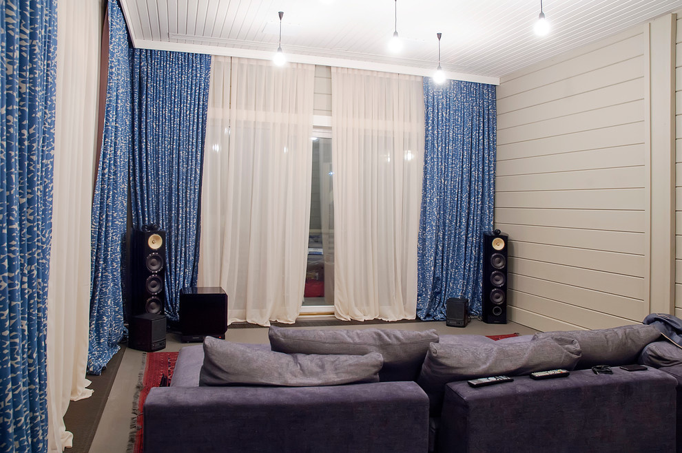 Кинозал в коттедже "Красная поляна" 45 м2.