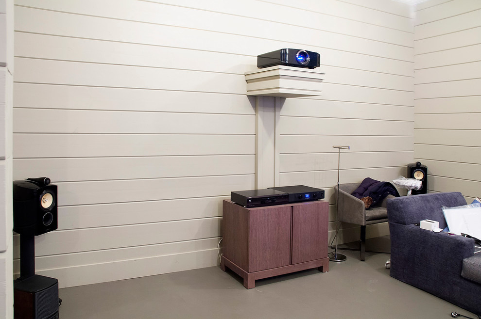 Кинозал в коттедже "Красная поляна" 45 м2.