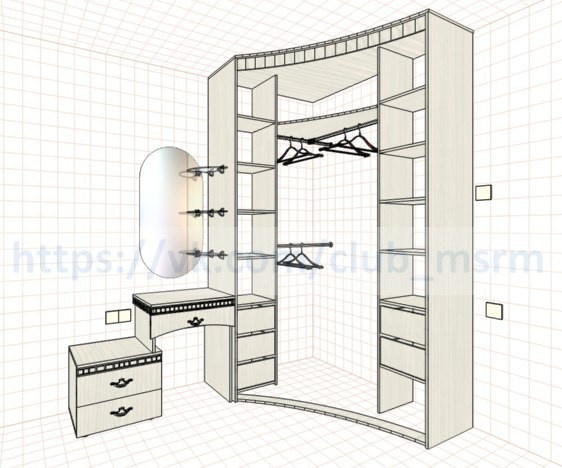 Екатеринбург. Шкаф и тумбы в спальню