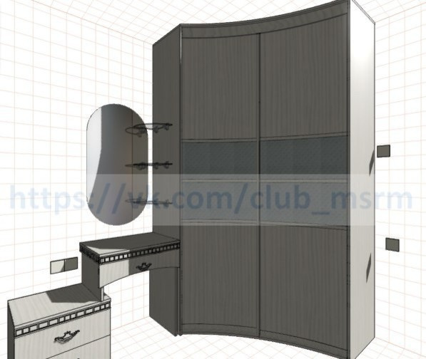 Обложка проекта: Екатеринбург. Шкаф и тумбы в спальню