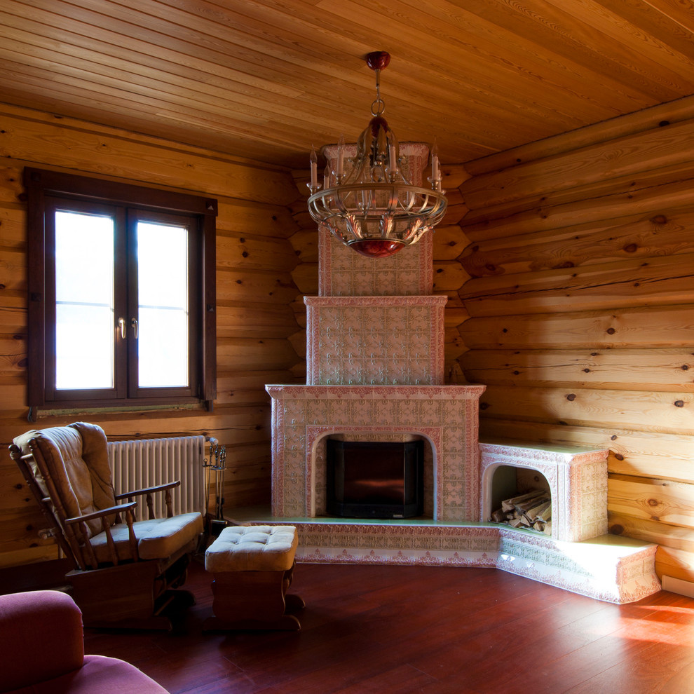 Гостиная с камином