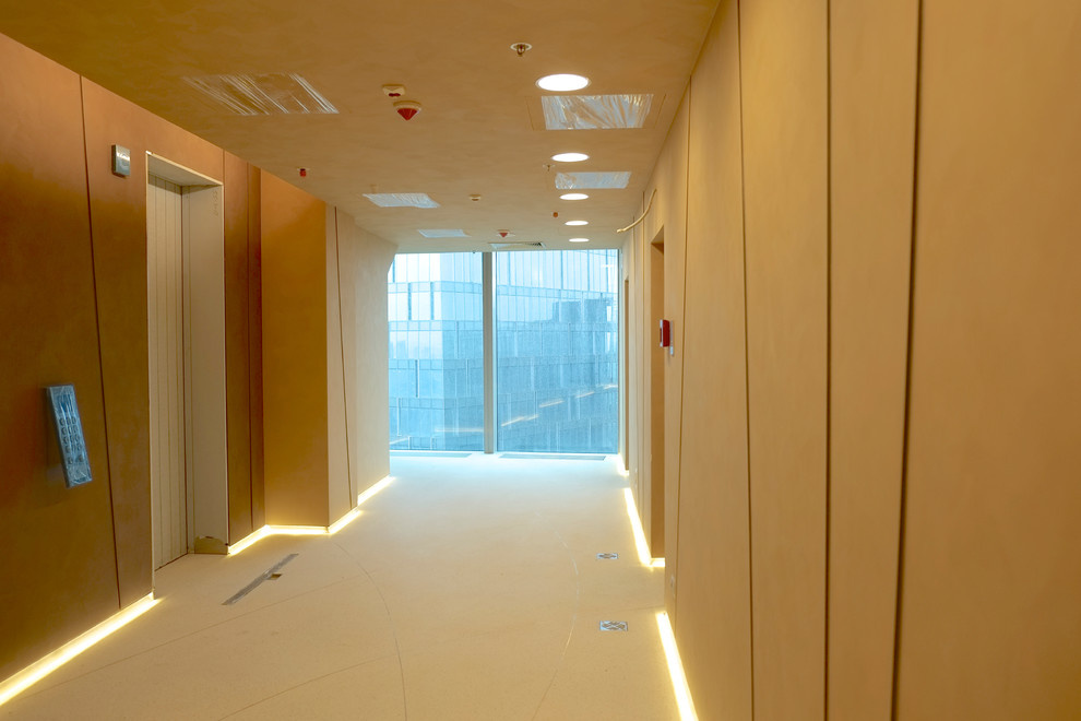 Moscow - City. Башня "Евразия", апартаменты. Декоративные работы Profi Brush