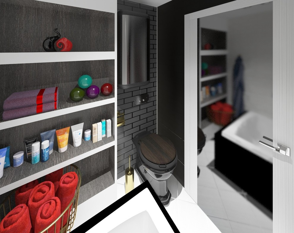 Визуализация с/у квартиры для молодого человека.