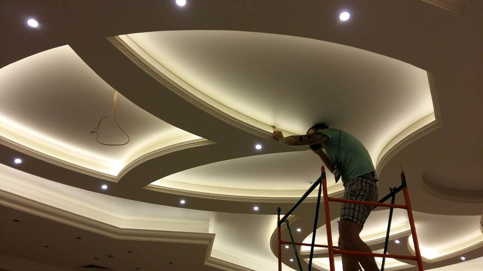 Подсветка потолка светодиодной лентой