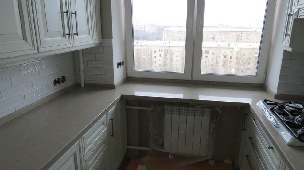 Кухонная столешница с подоконником из кварцевого агломерата