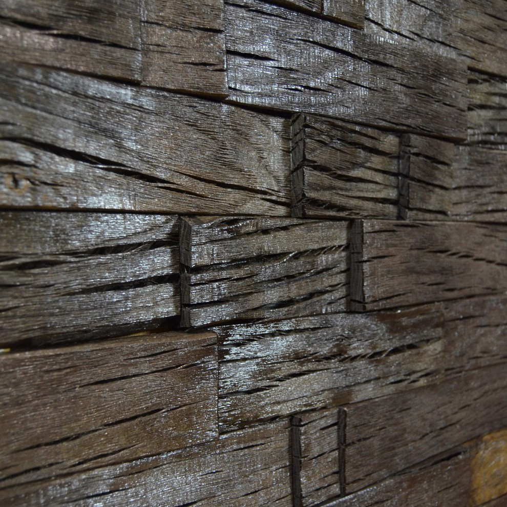 Деревянные панели Live Edge Design, массив мореного дуба