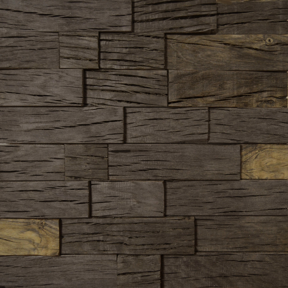 Деревянные панели Live Edge Design, массив мореного дуба