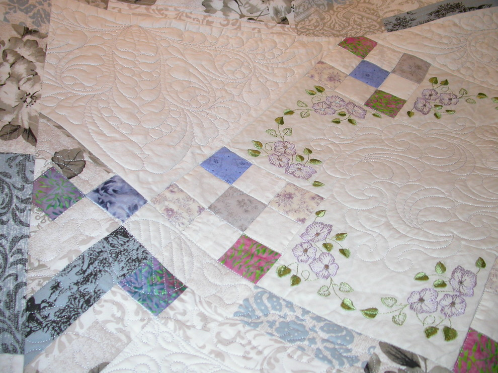 лоскутное шитье и стежка покрывал