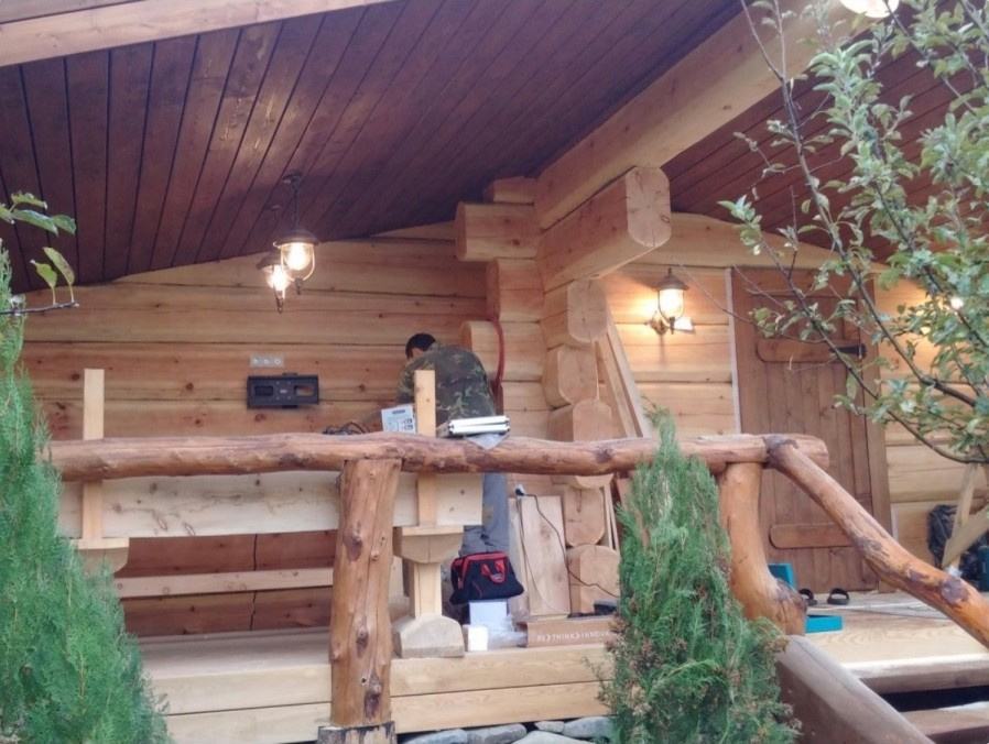 Баня из лафета кедра