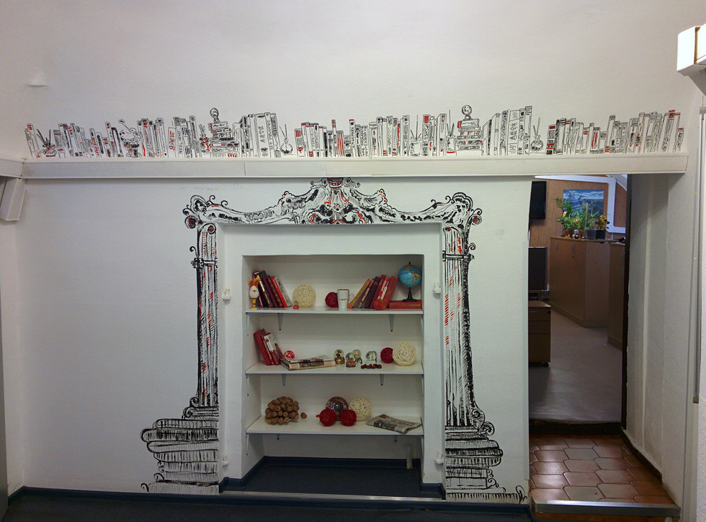 Художественная роспись стен в офисе «Аргументы и Факты»